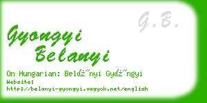 gyongyi belanyi business card